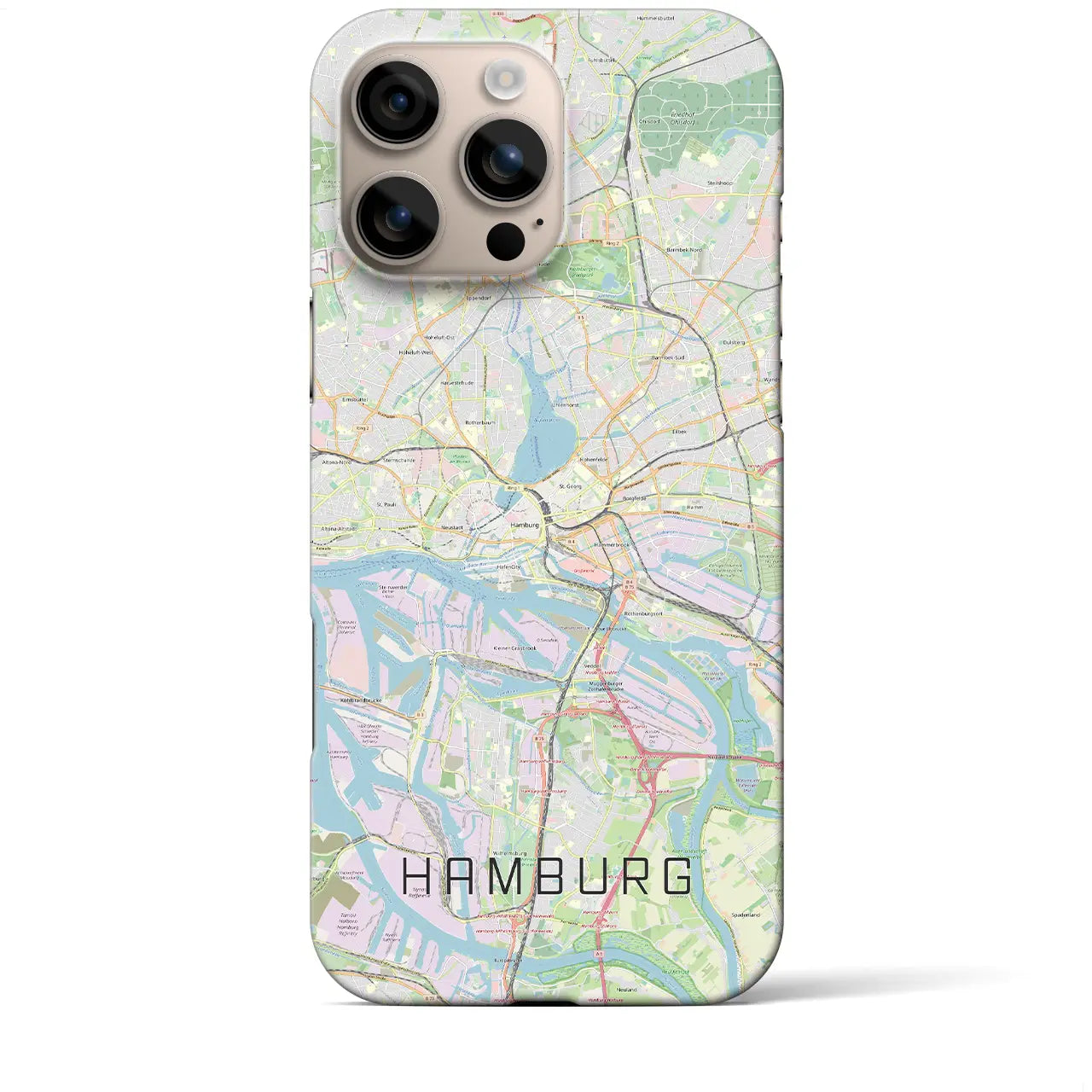 【ハンブルク(ドイツ)】地図柄iPhoneケース(バックカバータイプ)