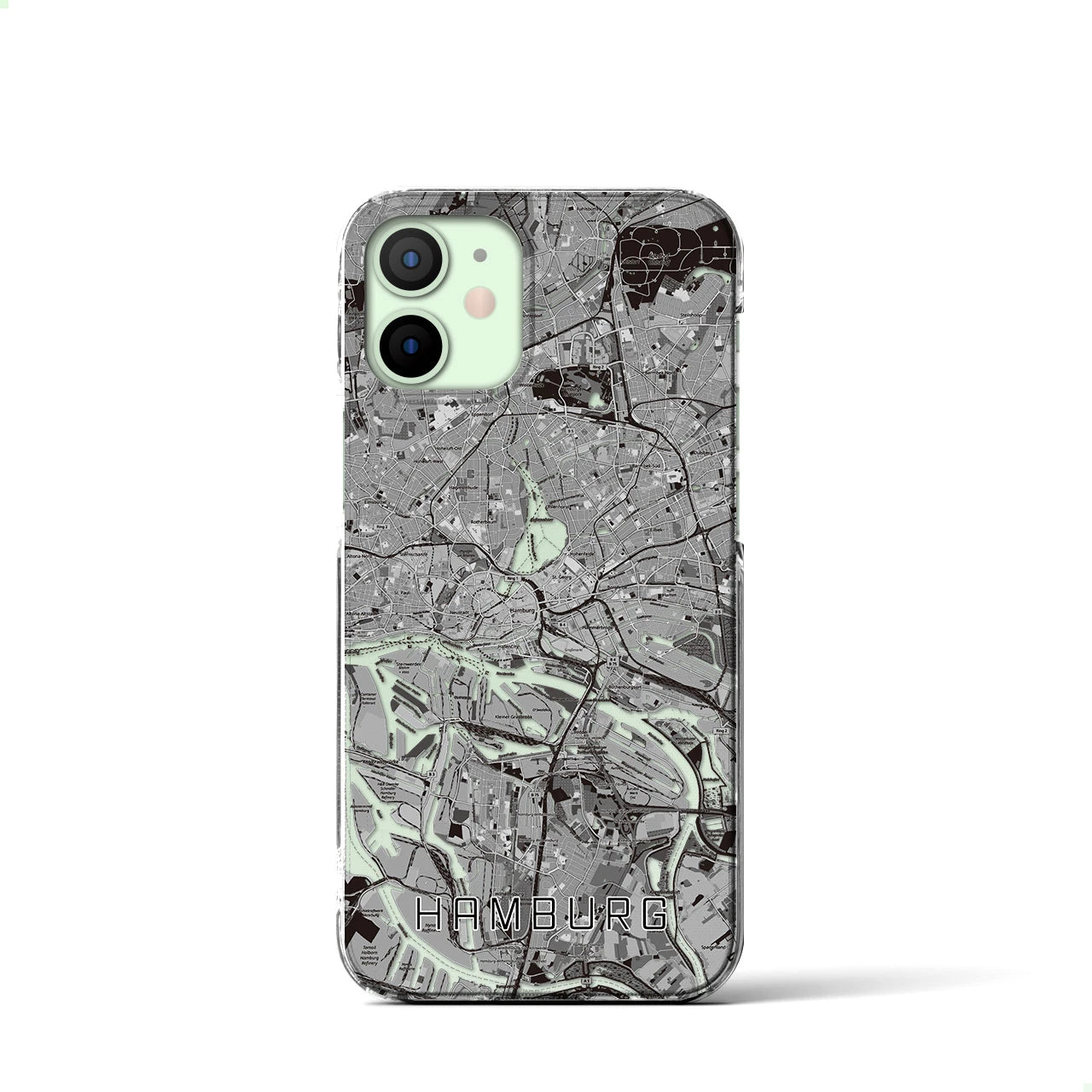 【ハンブルク(ドイツ)】地図柄iPhoneケース(クリアタイプ)