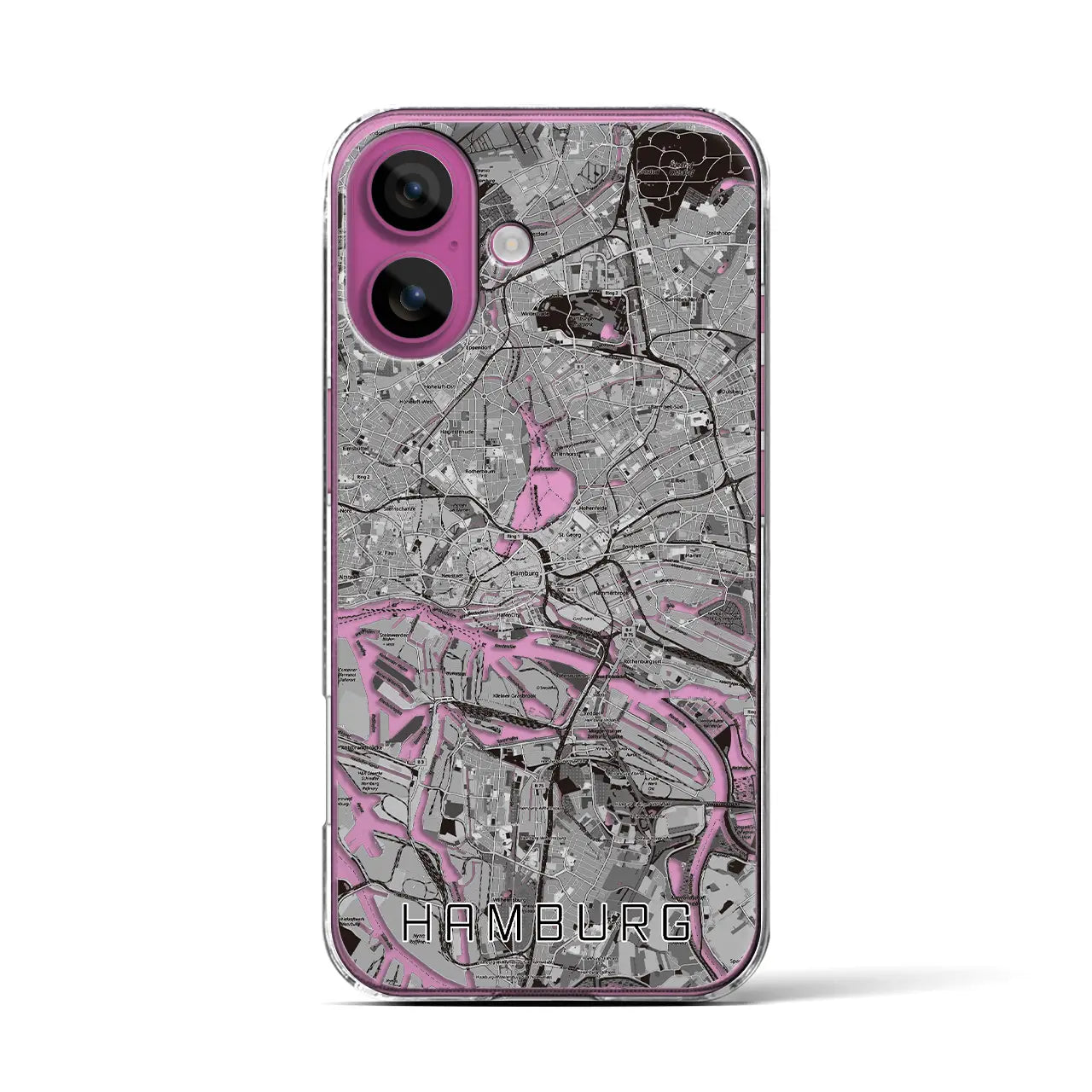 【ハンブルク(ドイツ)】地図柄iPhoneケース(クリアタイプ)