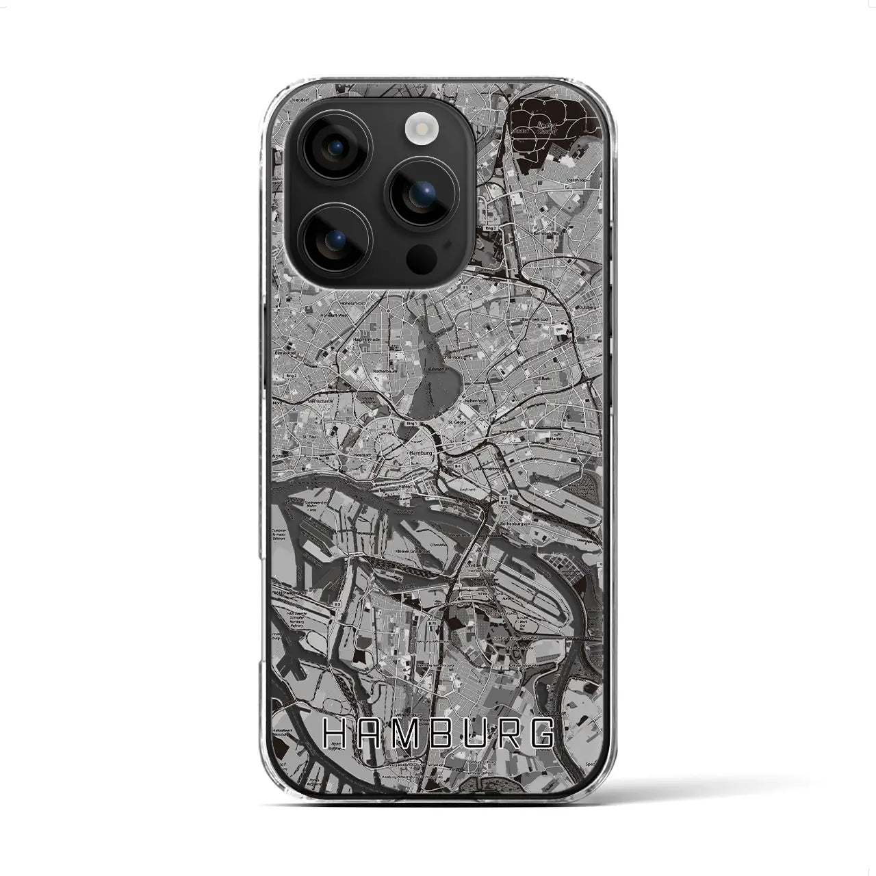 【ハンブルク(ドイツ)】地図柄iPhoneケース(クリアタイプ)