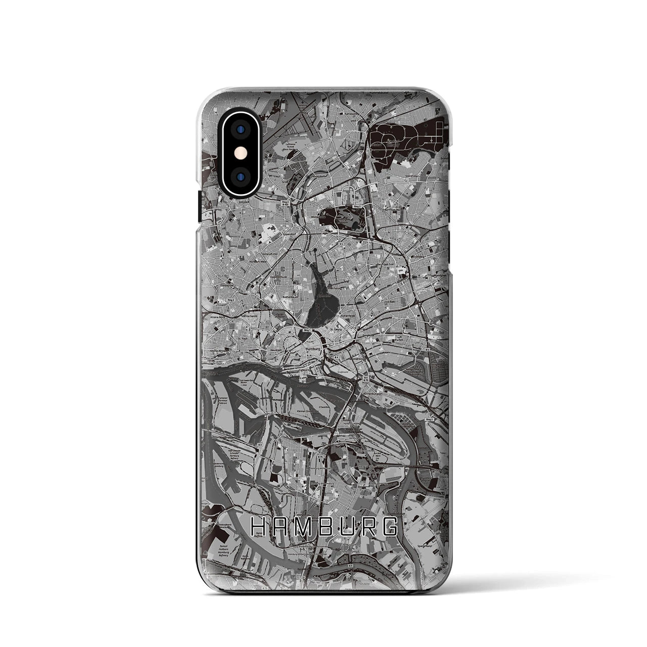 【ハンブルク(ドイツ)】地図柄iPhoneケース(クリアタイプ)