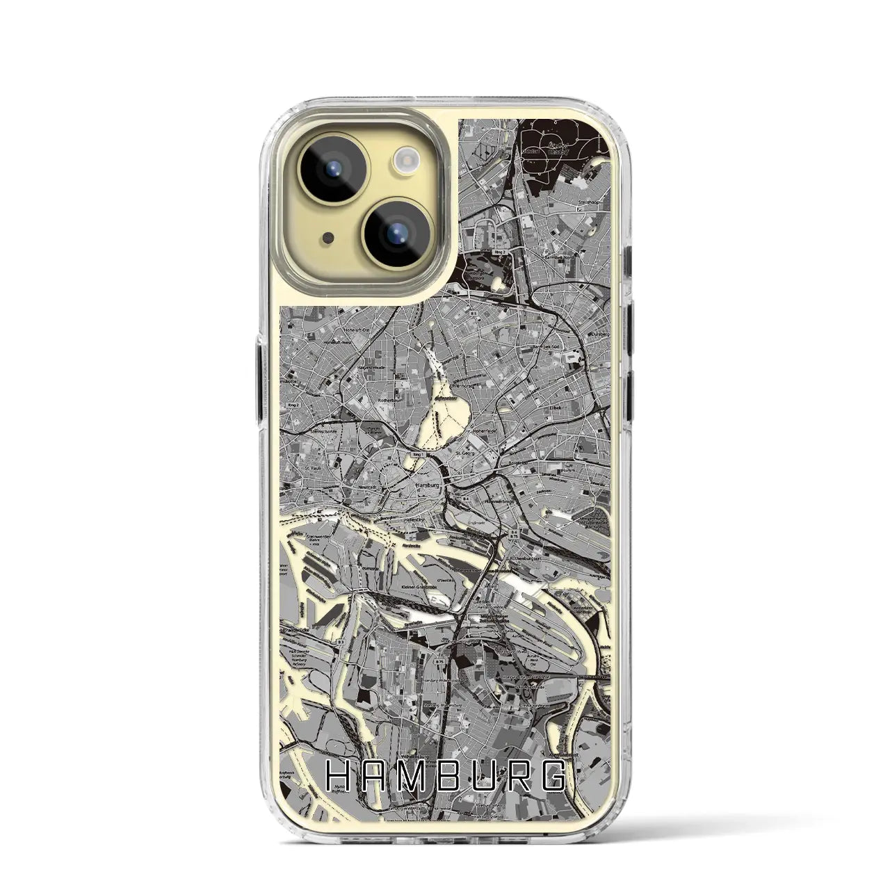【ハンブルク(ドイツ)】地図柄iPhoneケース(MagSafeタイプ)
