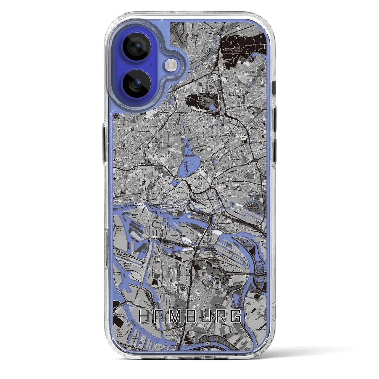 【ハンブルク(ドイツ)】地図柄iPhoneケース(MagSafeタイプ)