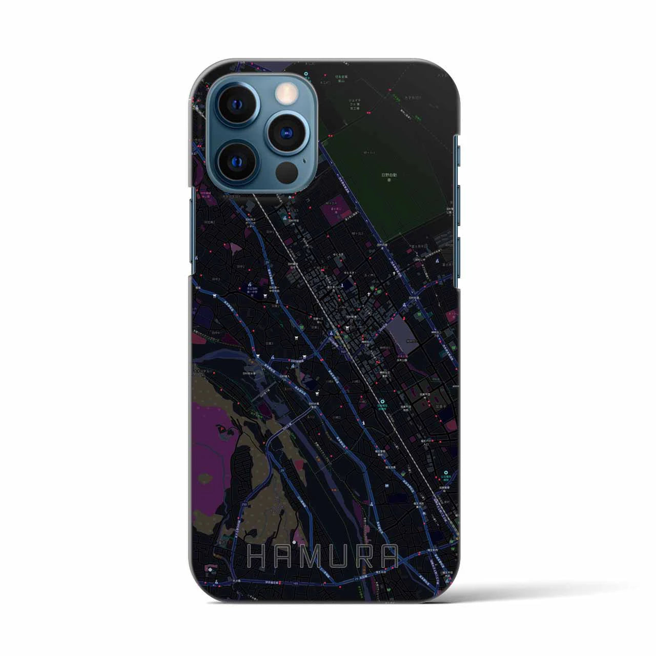 【羽村(東京都)】地図柄iPhoneケース(バックカバータイプ)