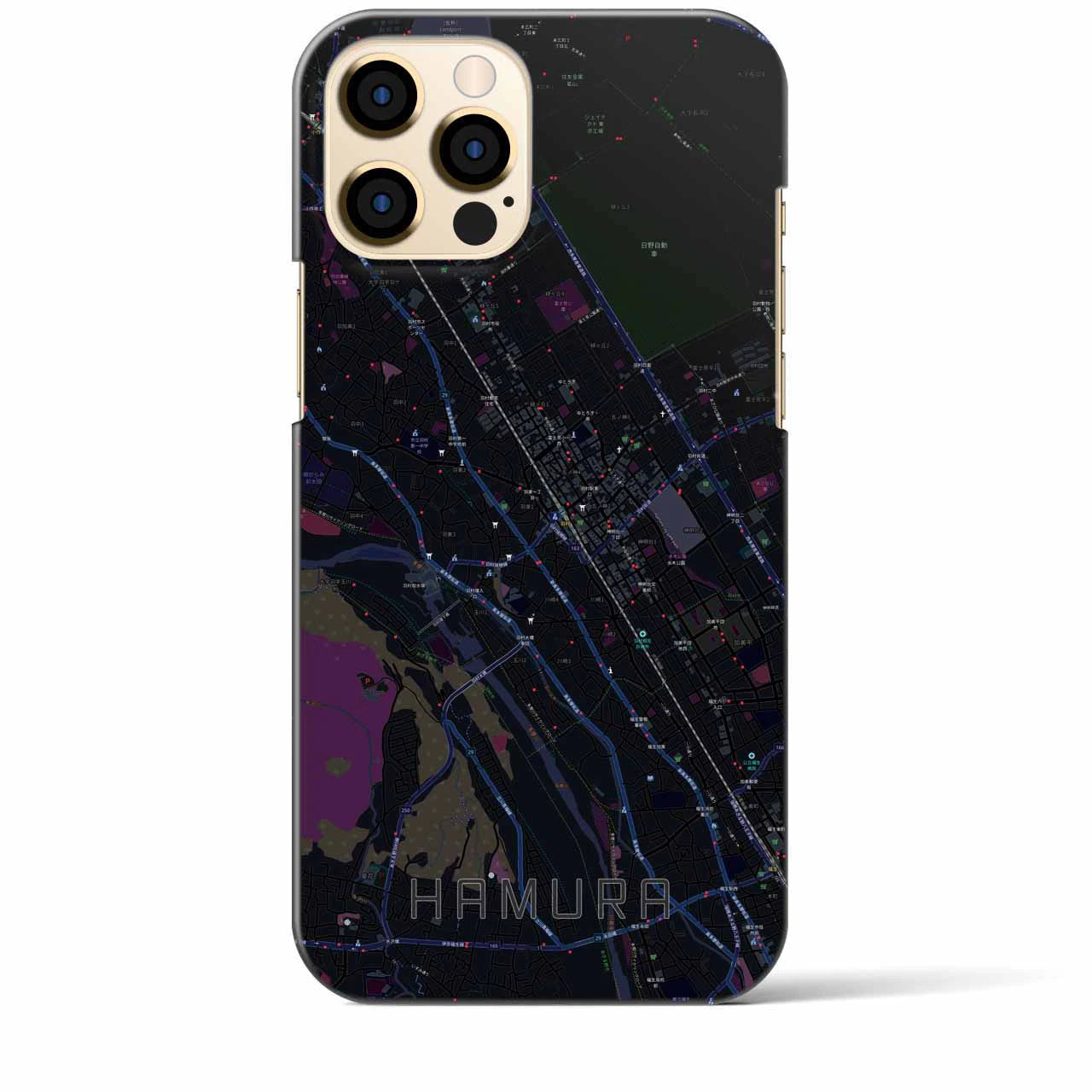 【羽村(東京都)】地図柄iPhoneケース(バックカバータイプ)