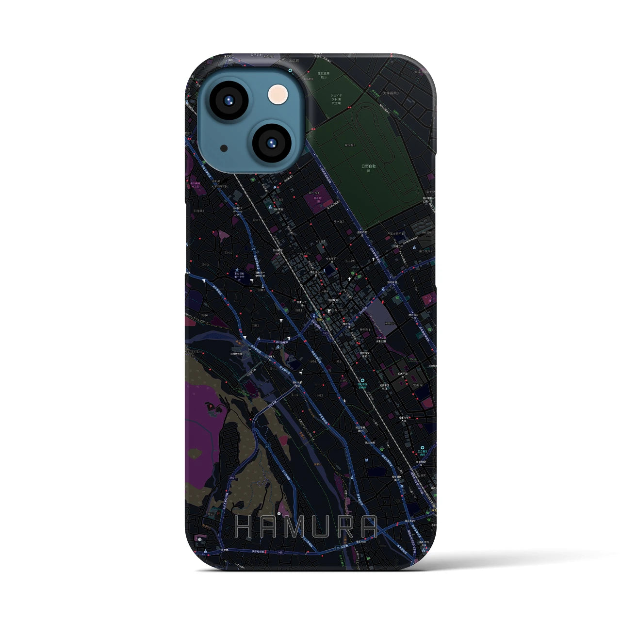 【羽村(東京都)】地図柄iPhoneケース(バックカバータイプ)
