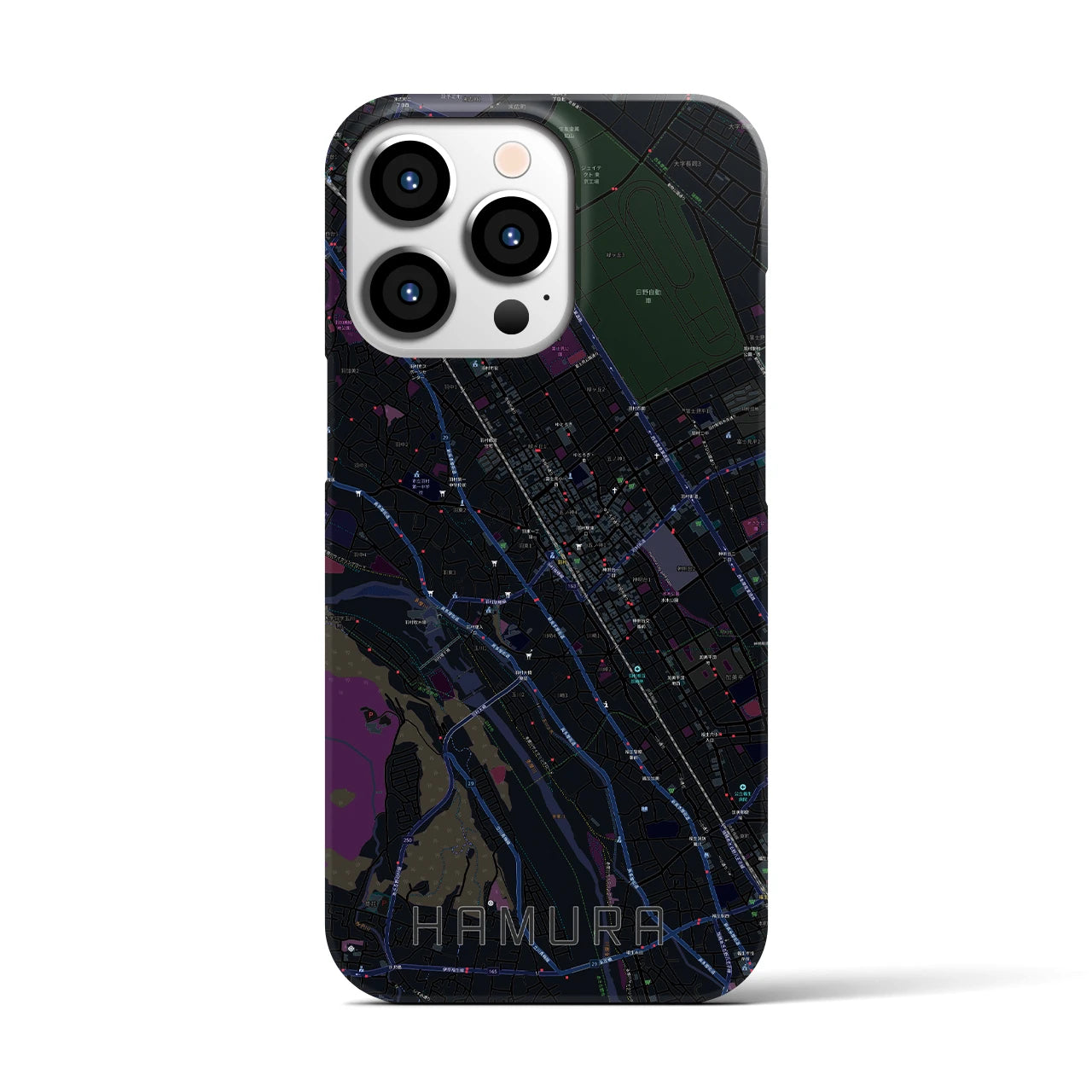 【羽村(東京都)】地図柄iPhoneケース(バックカバータイプ)