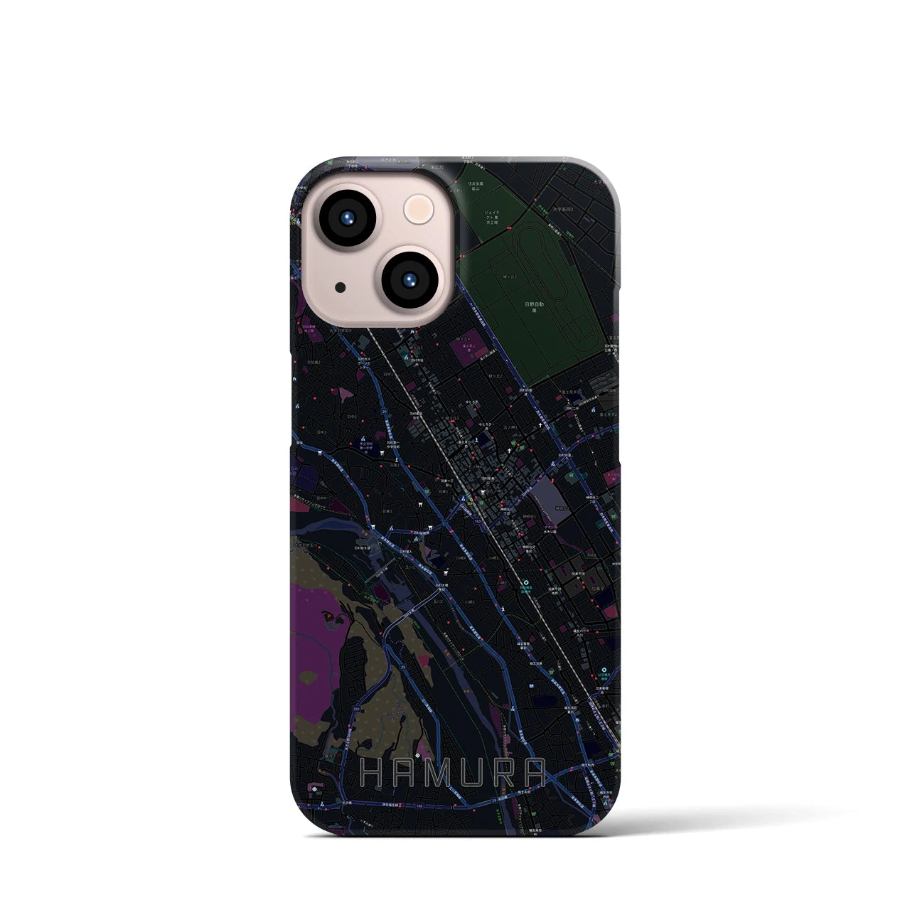 【羽村(東京都)】地図柄iPhoneケース(バックカバータイプ)