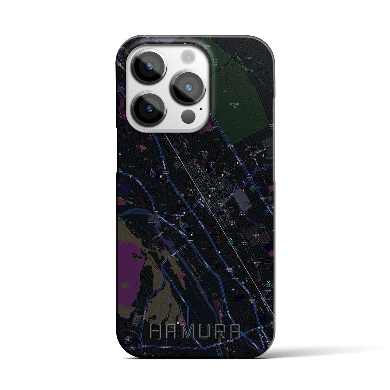 【羽村(東京都)】地図柄iPhoneケース(バックカバータイプ)