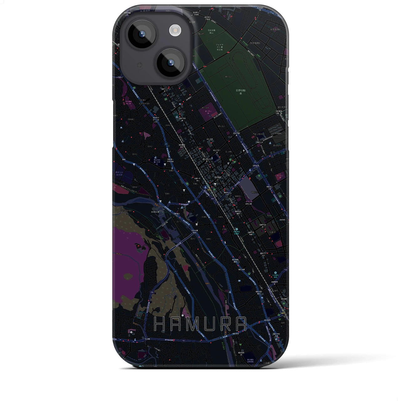 【羽村(東京都)】地図柄iPhoneケース(バックカバータイプ)