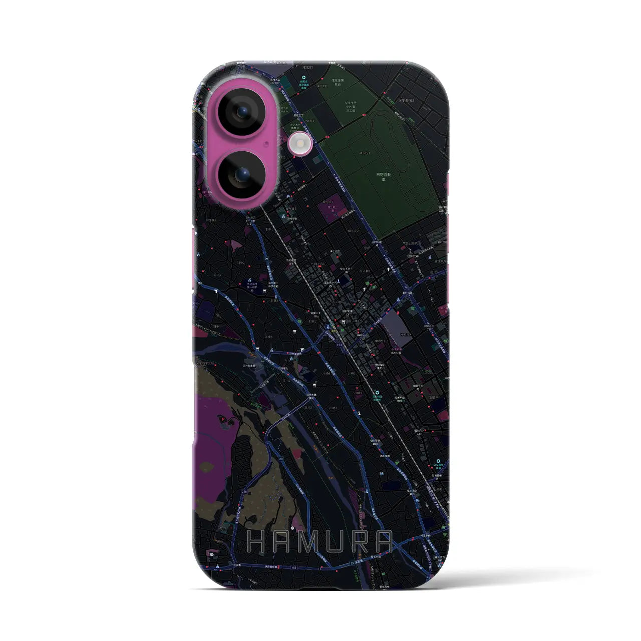 【羽村(東京都)】地図柄iPhoneケース(バックカバータイプ)