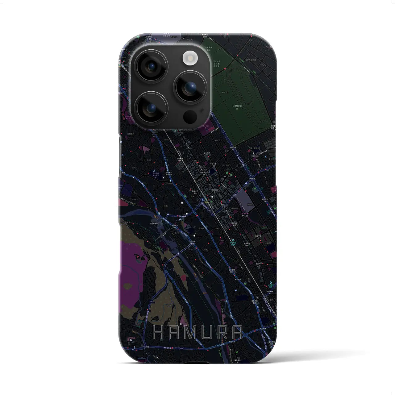 【羽村(東京都)】地図柄iPhoneケース(バックカバータイプ)