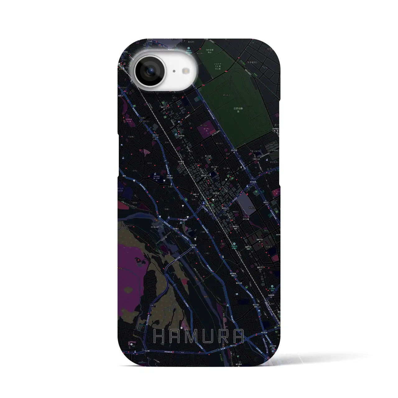 【羽村(東京都)】地図柄iPhoneケース(バックカバータイプ)