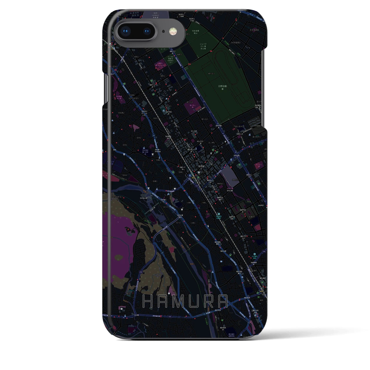 【羽村(東京都)】地図柄iPhoneケース(バックカバータイプ)