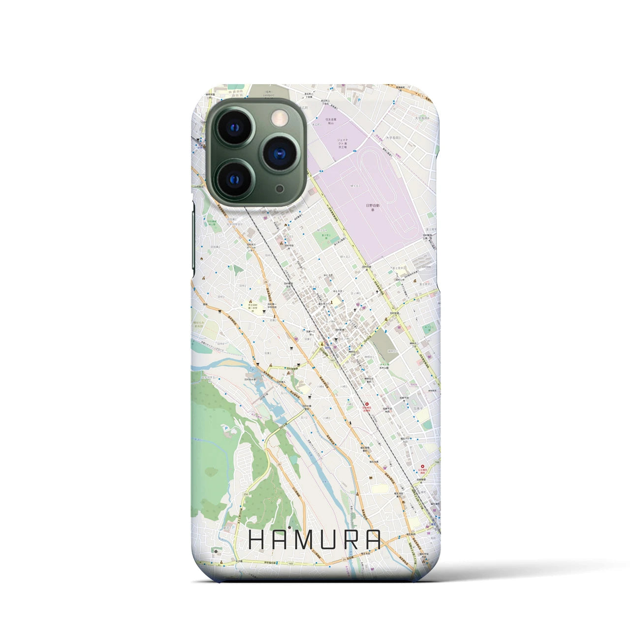 【羽村(東京都)】地図柄iPhoneケース(バックカバータイプ)