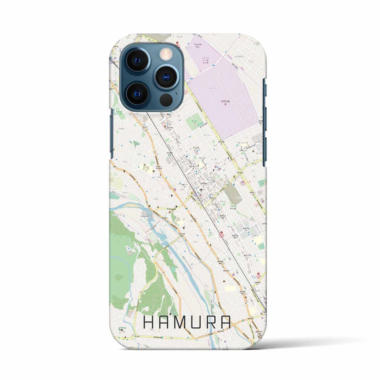 【羽村(東京都)】地図柄iPhoneケース(バックカバータイプ)