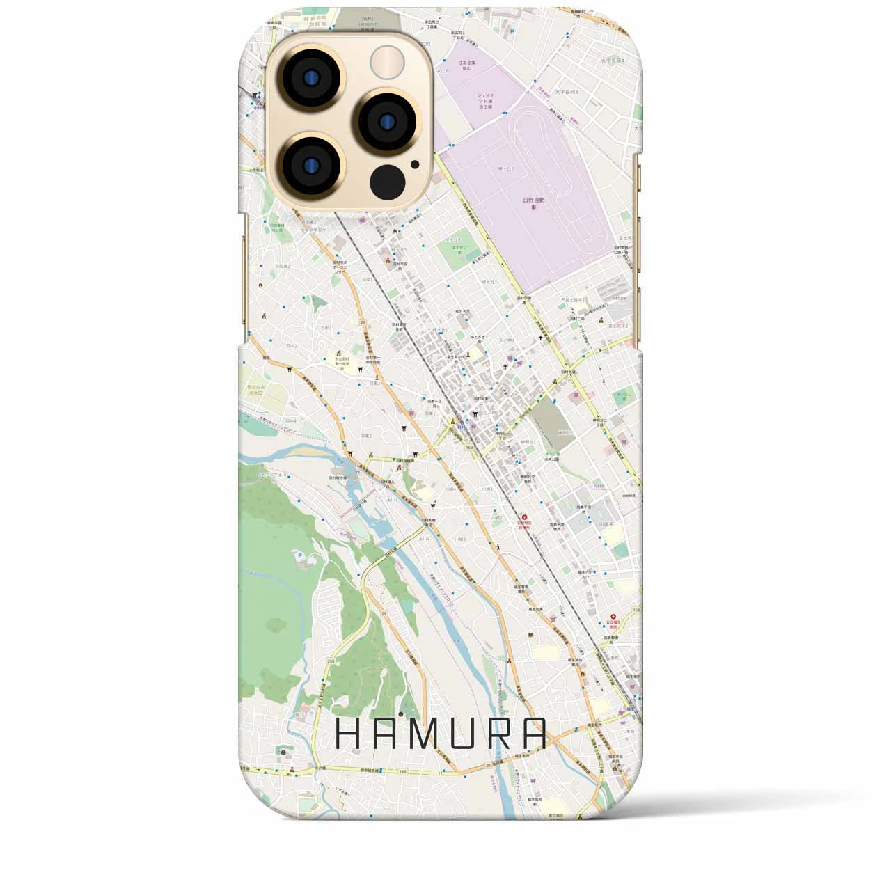 【羽村(東京都)】地図柄iPhoneケース(バックカバータイプ)