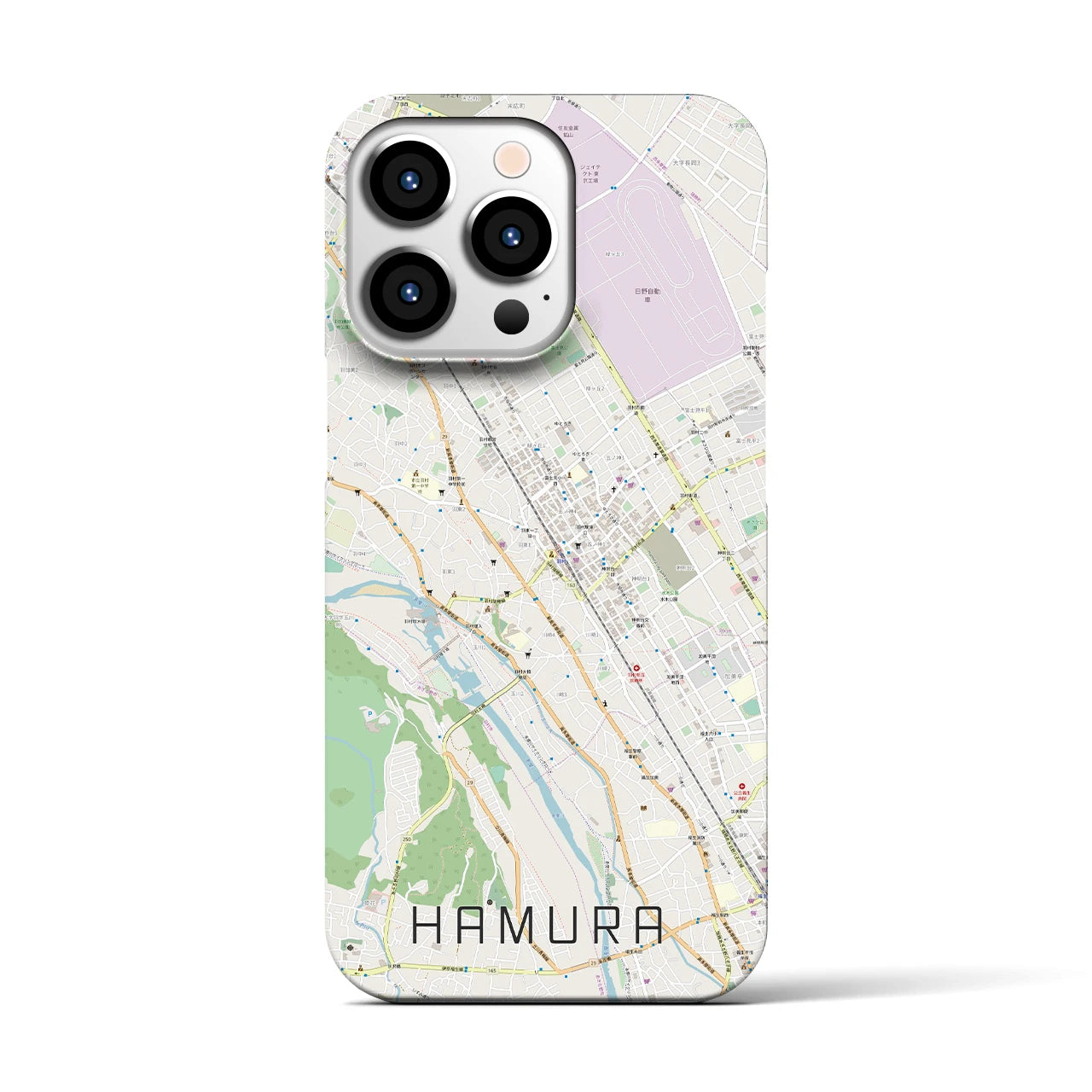 【羽村(東京都)】地図柄iPhoneケース(バックカバータイプ)