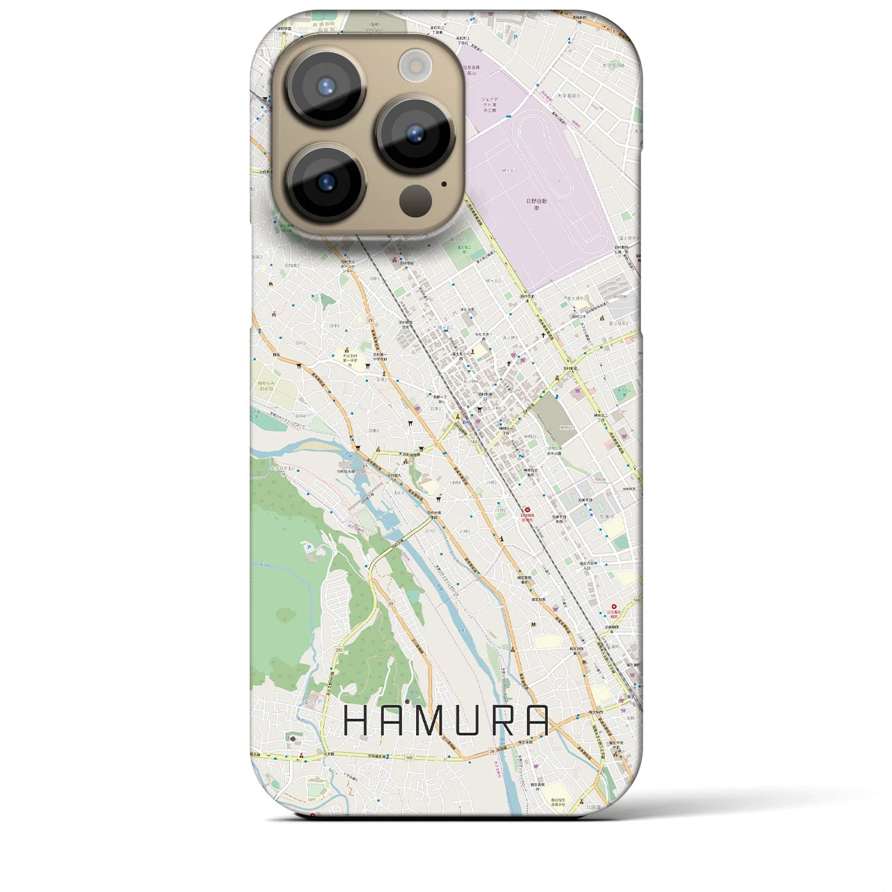 【羽村(東京都)】地図柄iPhoneケース(バックカバータイプ)