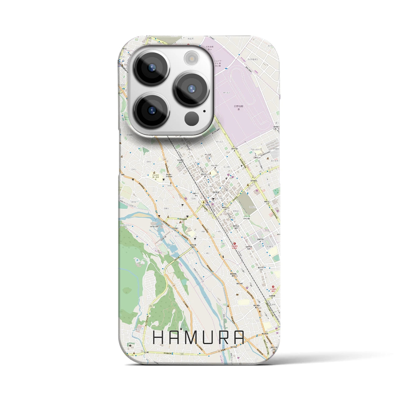 【羽村(東京都)】地図柄iPhoneケース(バックカバータイプ)