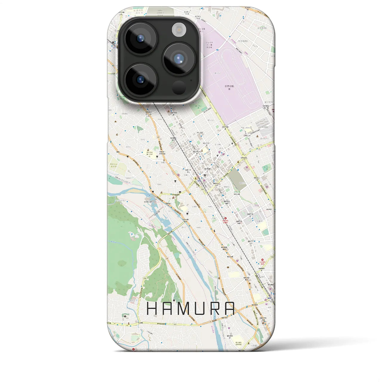 【羽村(東京都)】地図柄iPhoneケース(バックカバータイプ)