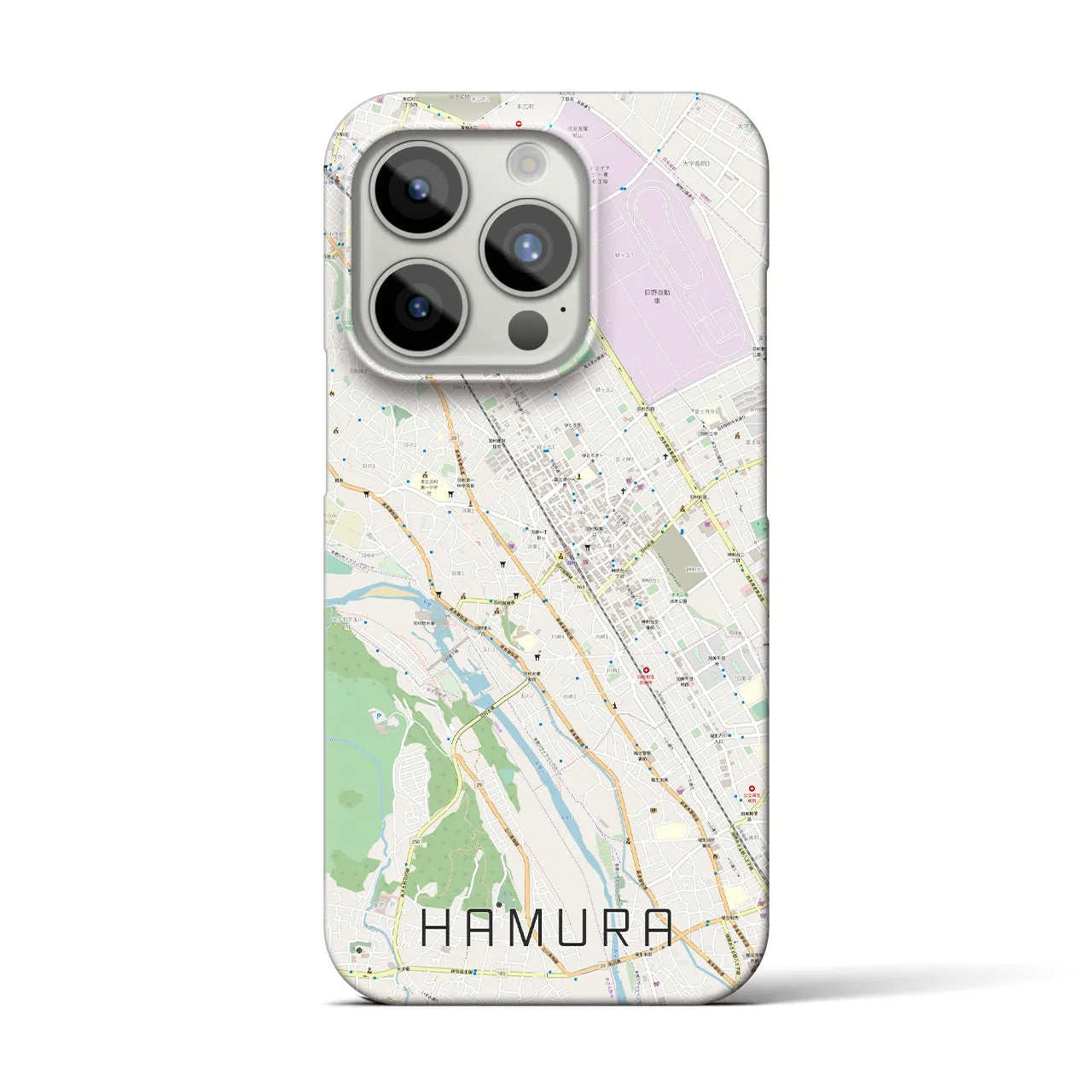 【羽村(東京都)】地図柄iPhoneケース(バックカバータイプ)