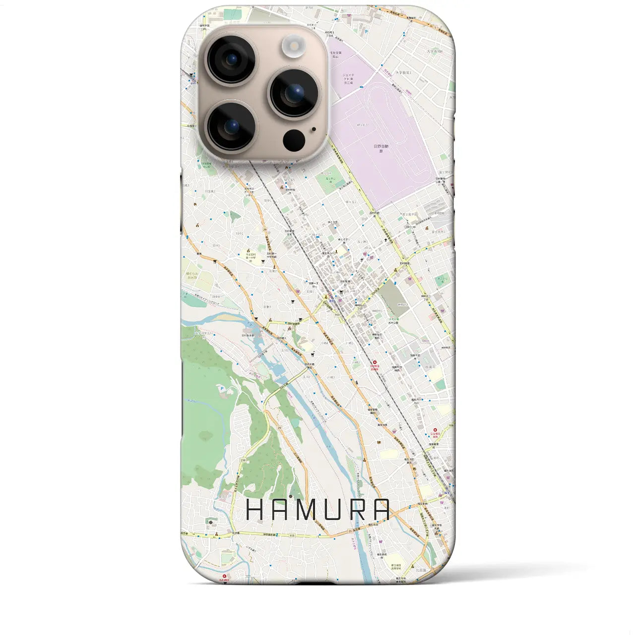 【羽村(東京都)】地図柄iPhoneケース(バックカバータイプ)