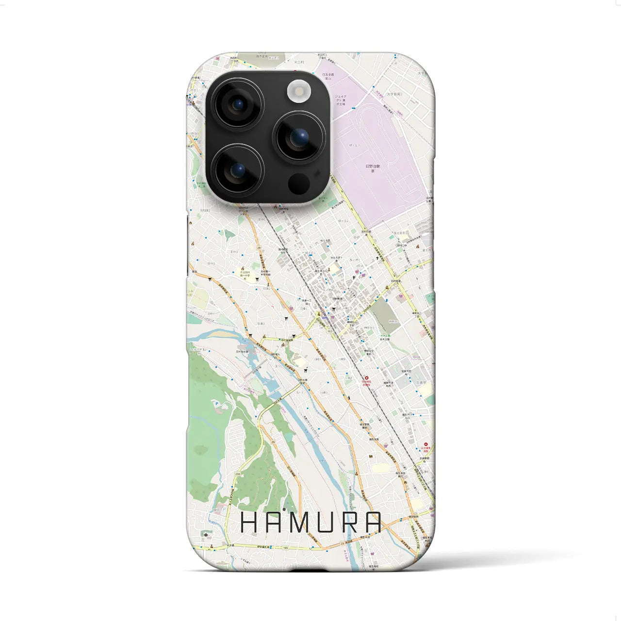 【羽村(東京都)】地図柄iPhoneケース(バックカバータイプ)