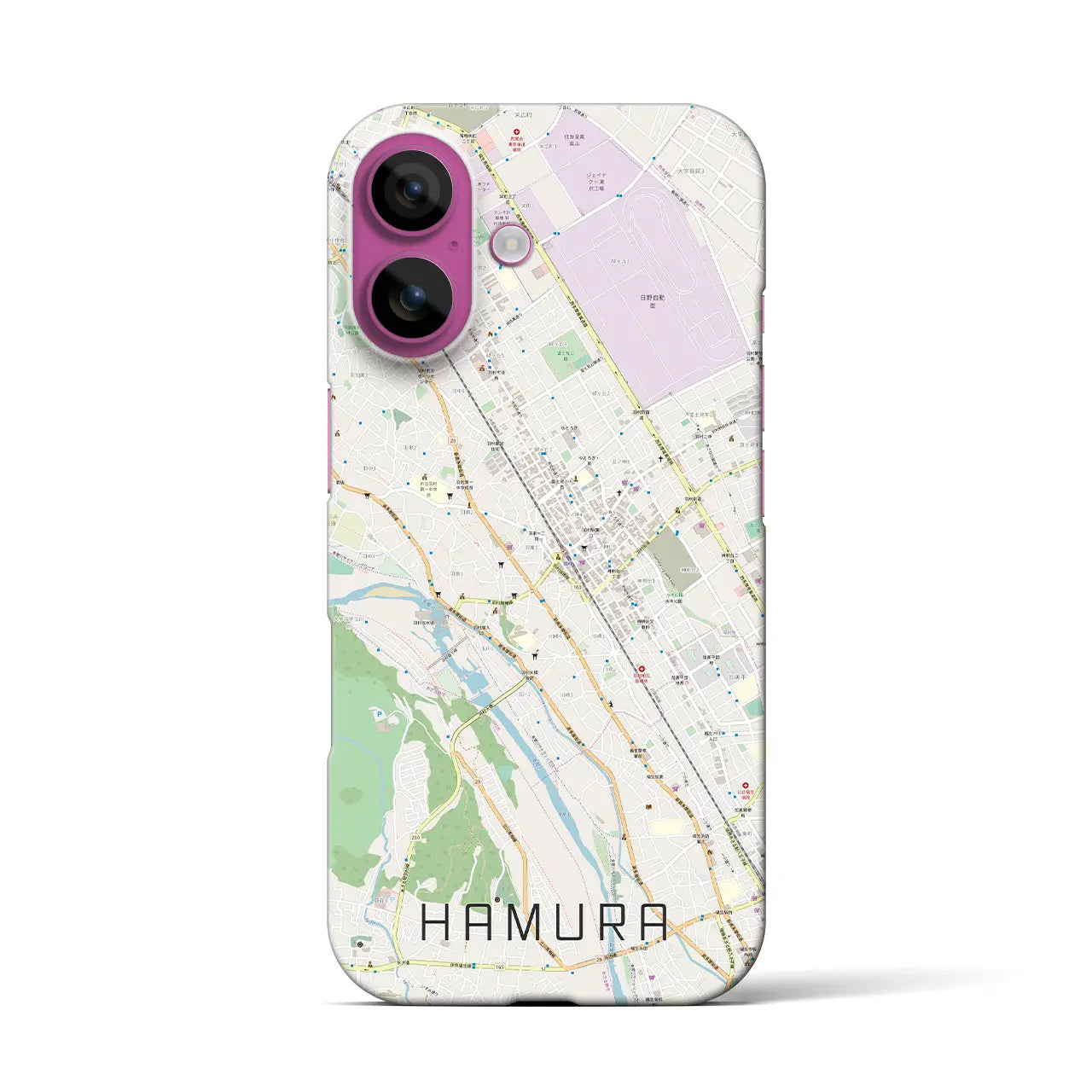 【羽村(東京都)】地図柄iPhoneケース(バックカバータイプ)