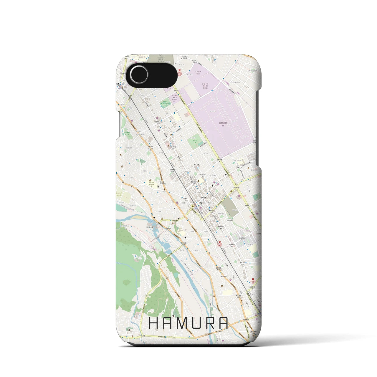 【羽村(東京都)】地図柄iPhoneケース(バックカバータイプ)