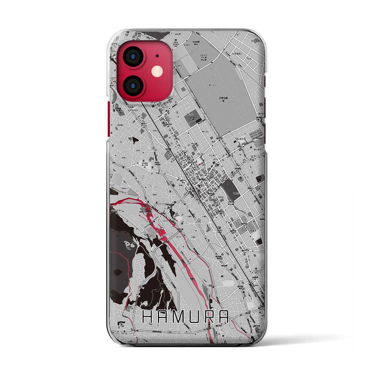 【羽村(東京都)】地図柄iPhoneケース(クリアタイプ)