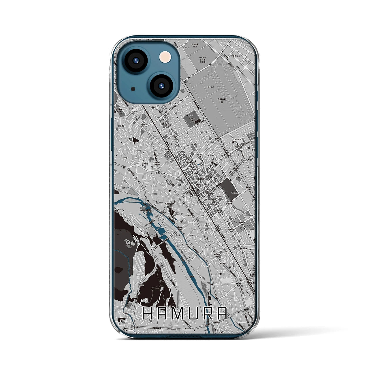 【羽村(東京都)】地図柄iPhoneケース(クリアタイプ)