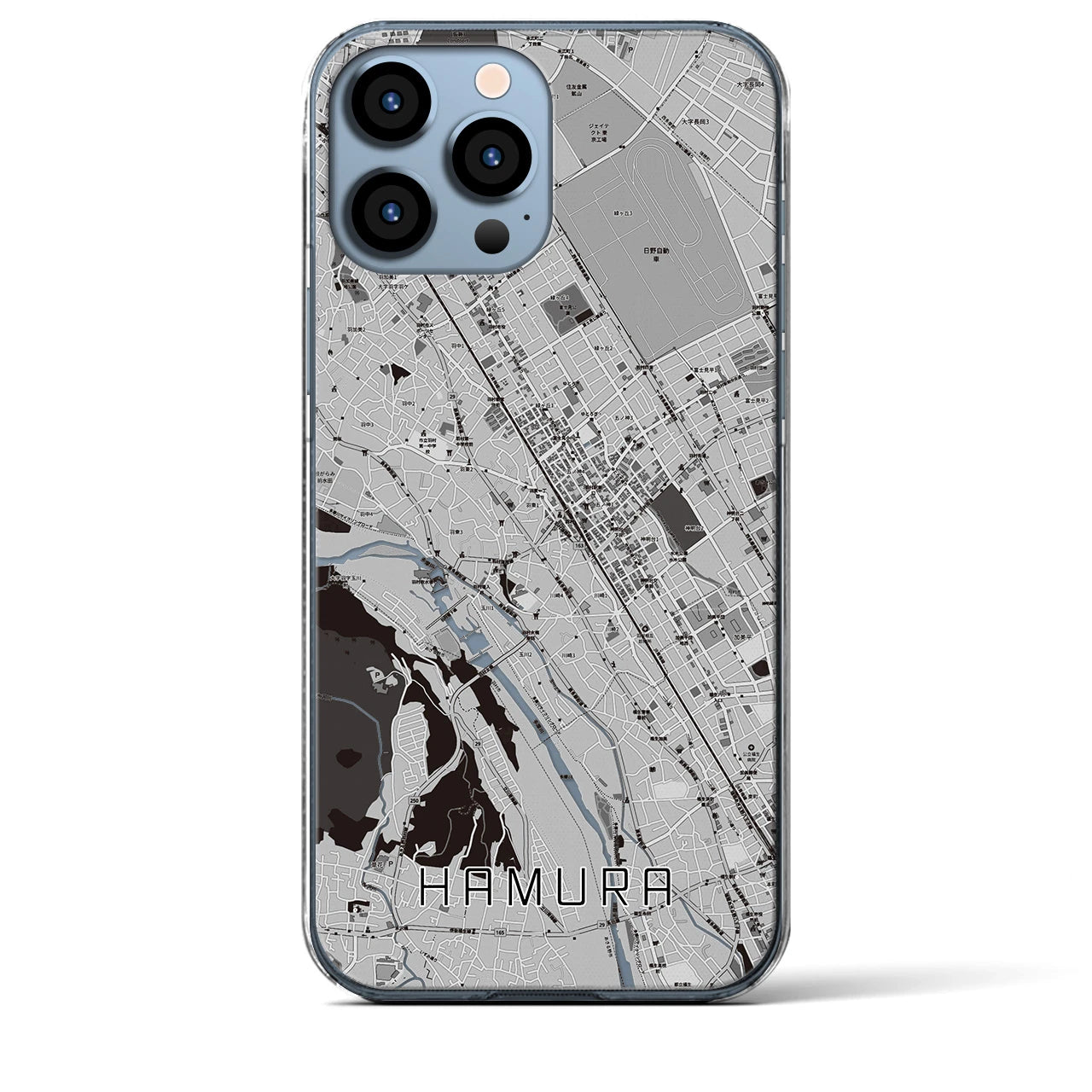 【羽村(東京都)】地図柄iPhoneケース(クリアタイプ)