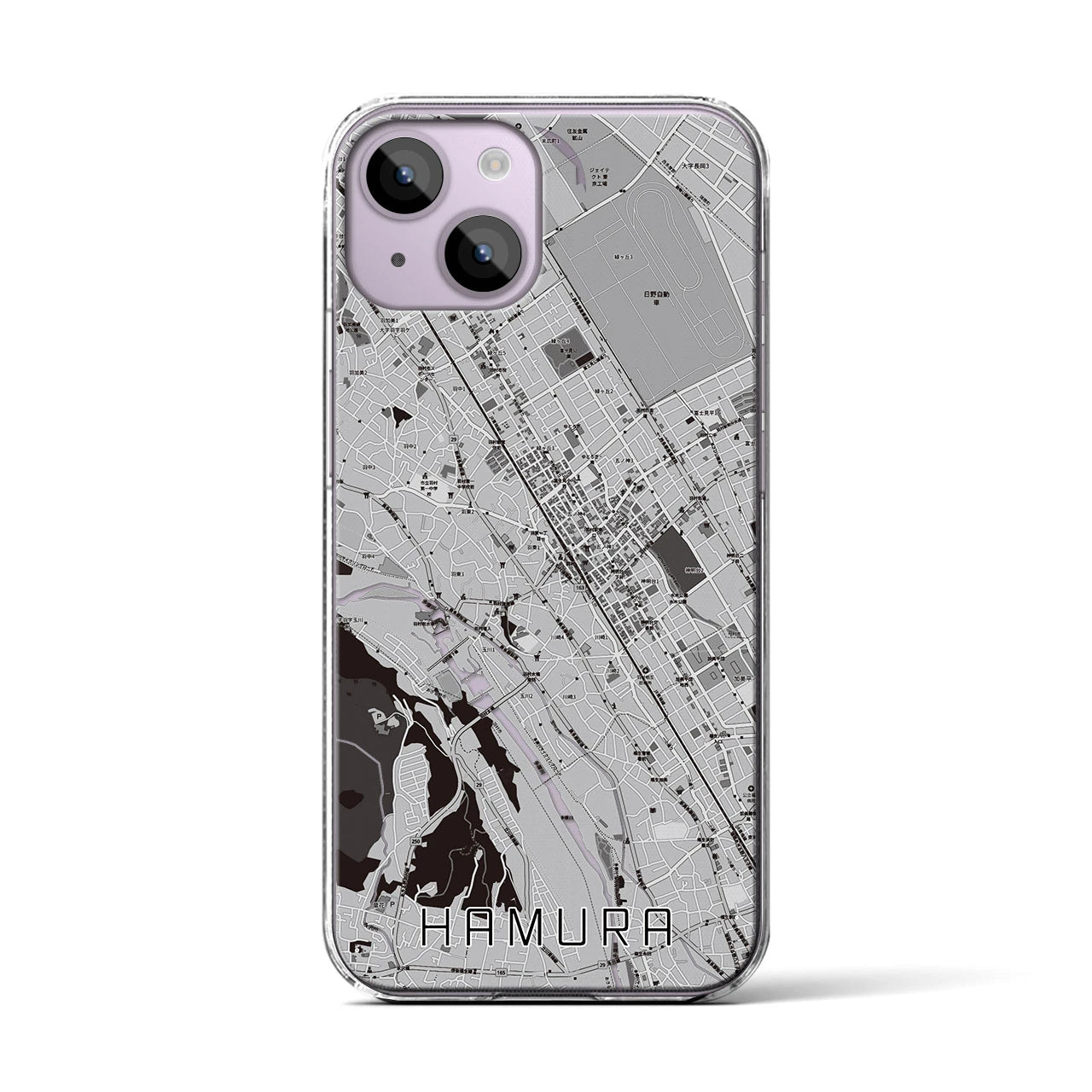 【羽村(東京都)】地図柄iPhoneケース(クリアタイプ)