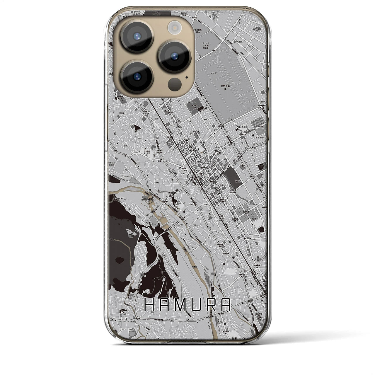 【羽村(東京都)】地図柄iPhoneケース(クリアタイプ)