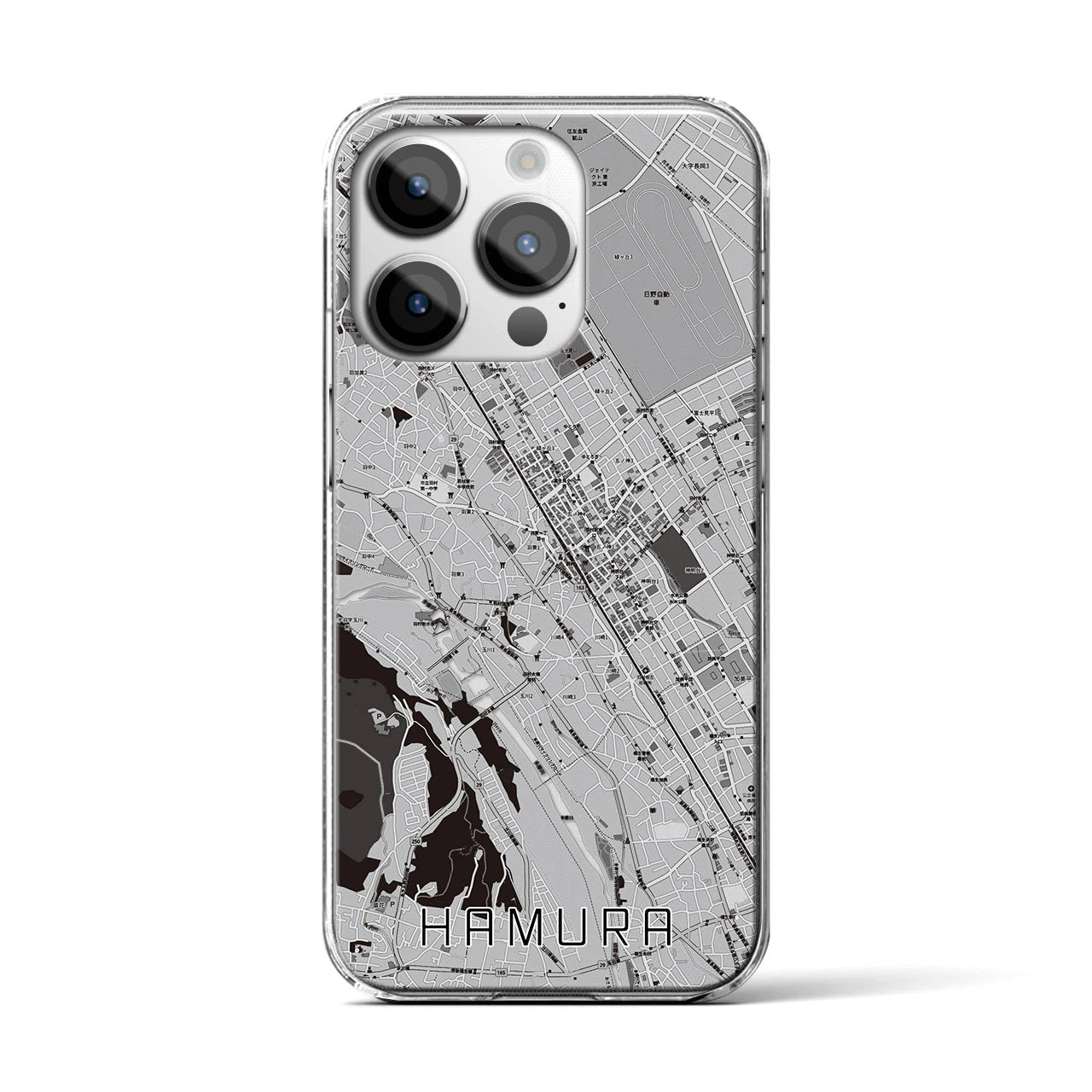 【羽村(東京都)】地図柄iPhoneケース(クリアタイプ)