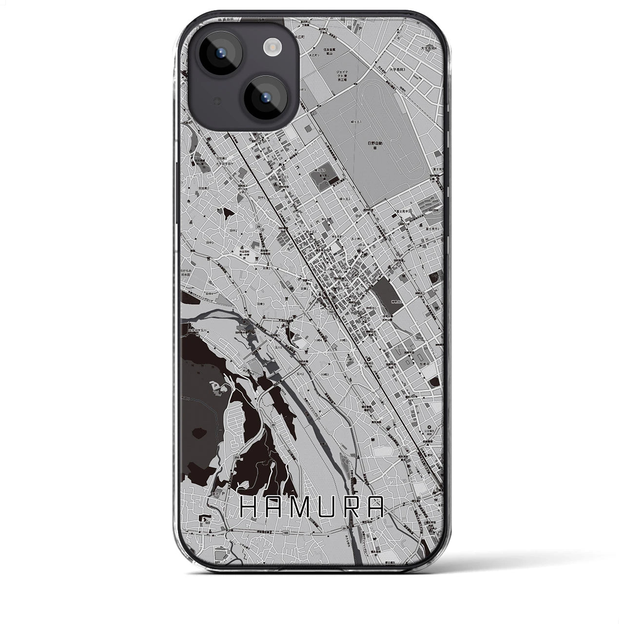 【羽村(東京都)】地図柄iPhoneケース(クリアタイプ)