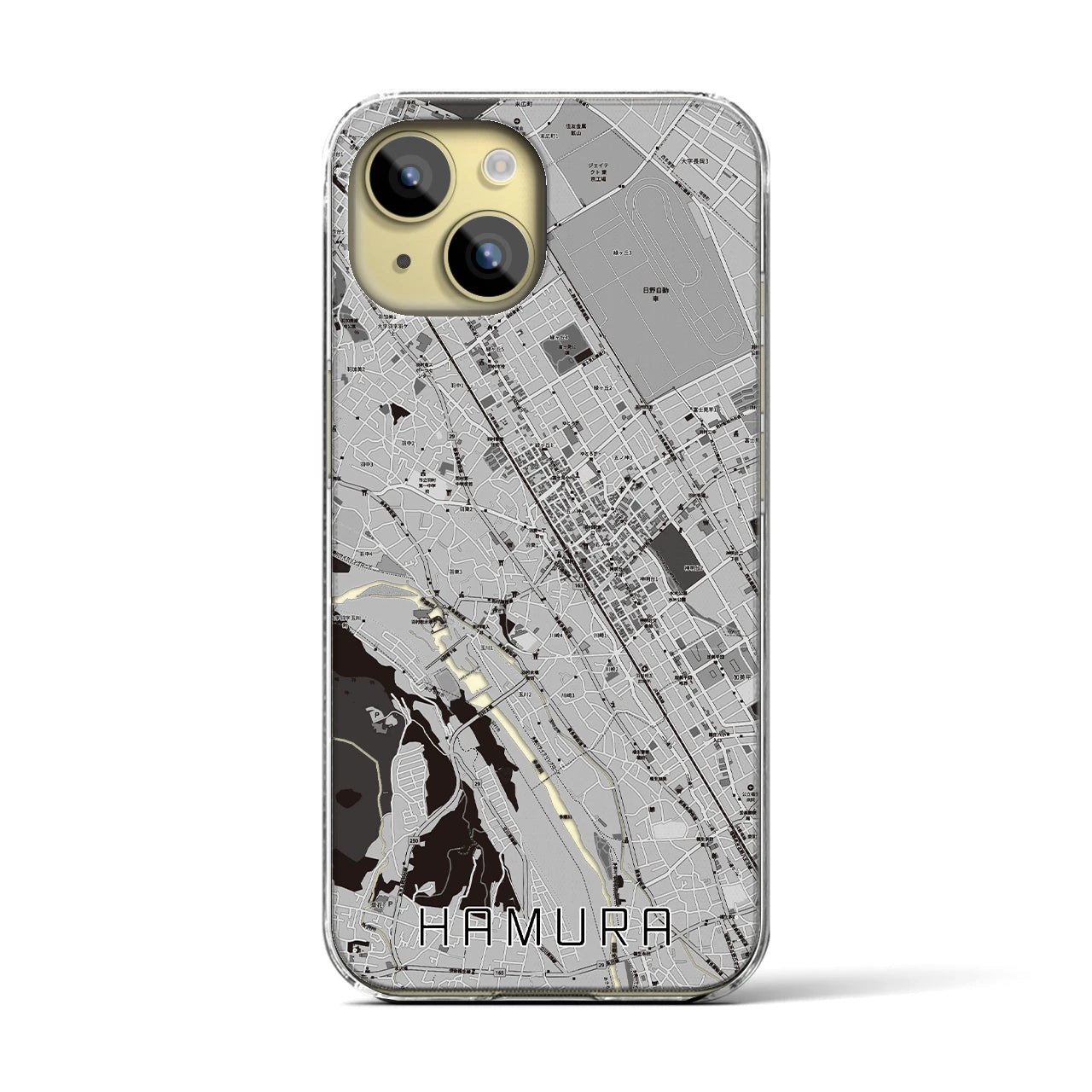 【羽村(東京都)】地図柄iPhoneケース(クリアタイプ)