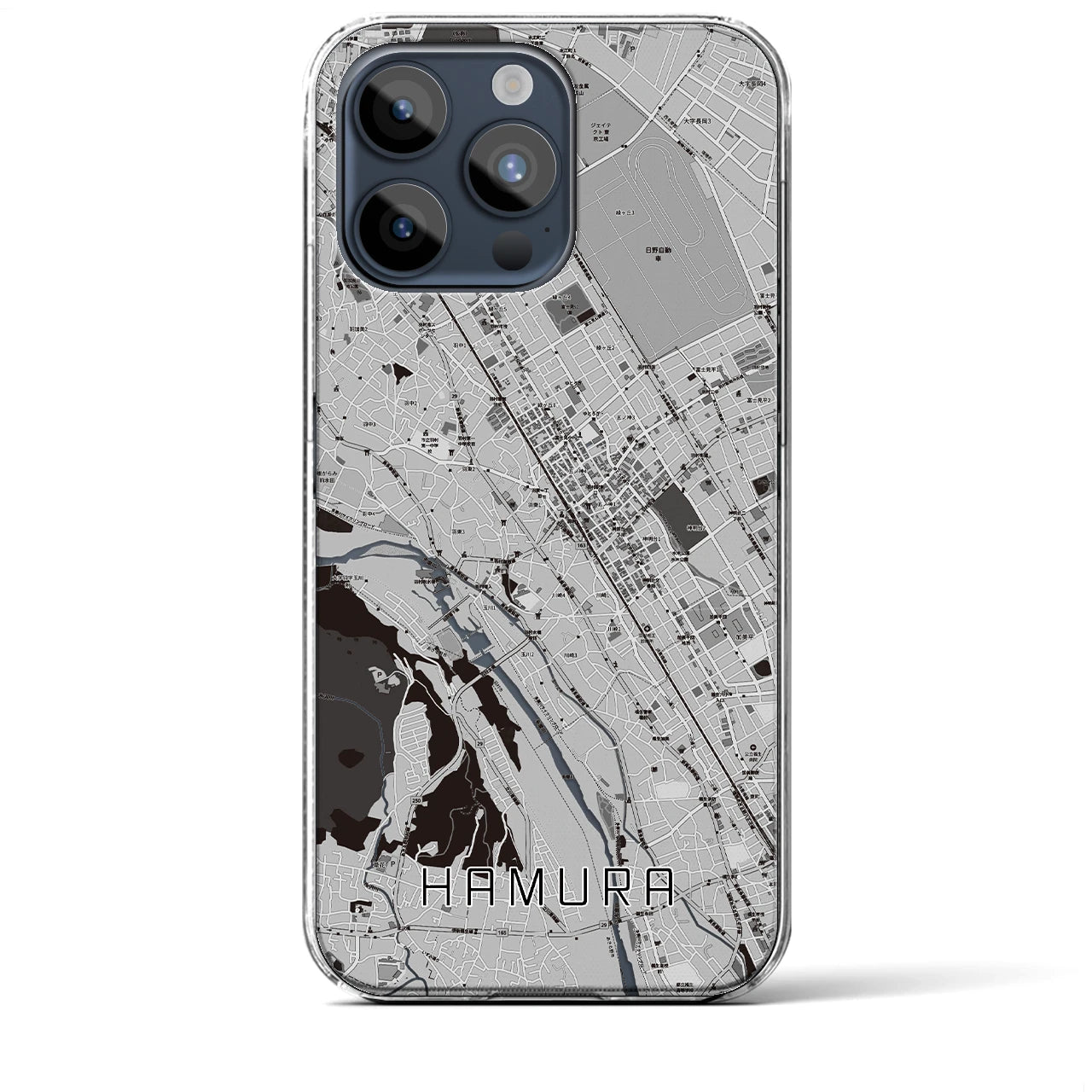 【羽村(東京都)】地図柄iPhoneケース(クリアタイプ)