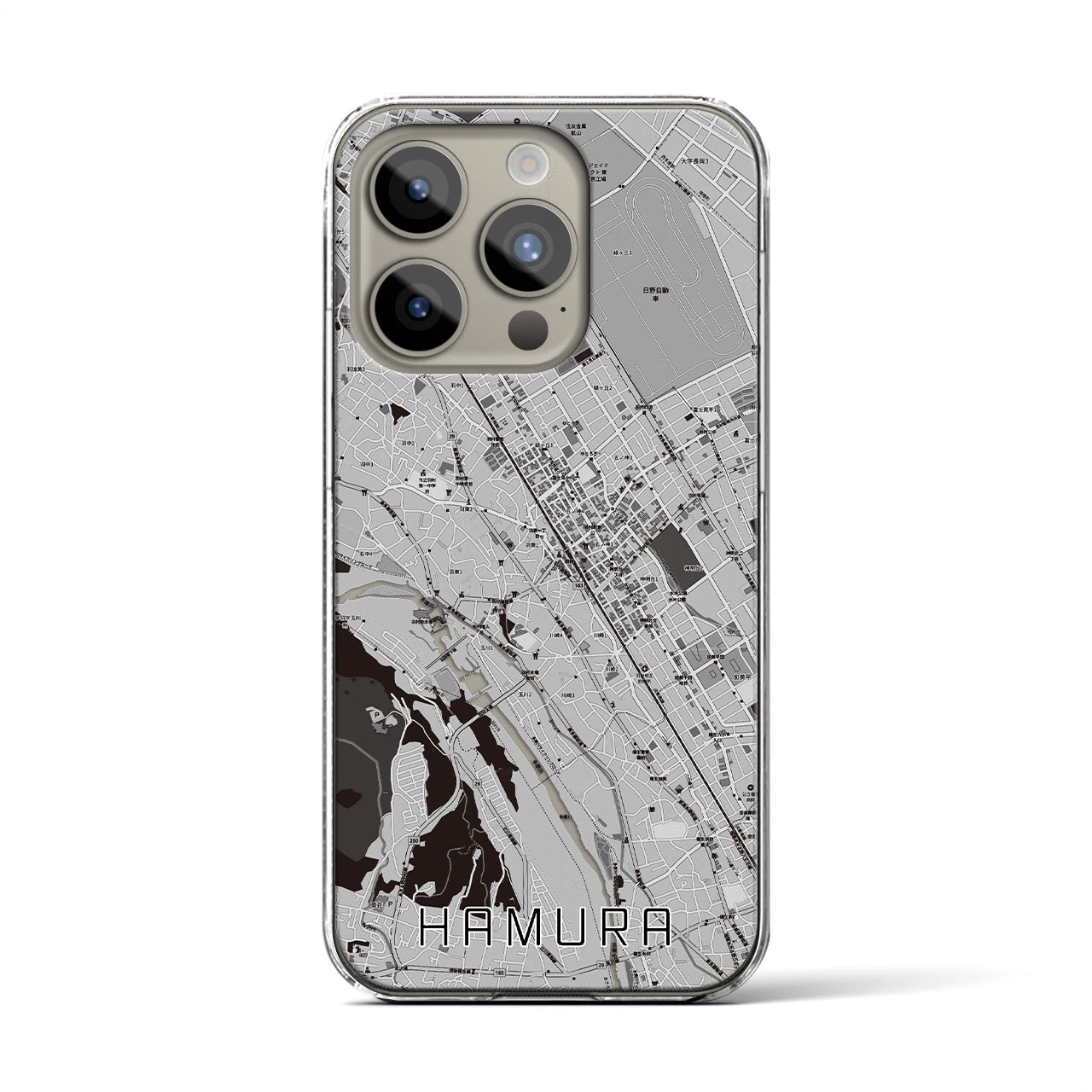 【羽村(東京都)】地図柄iPhoneケース(クリアタイプ)