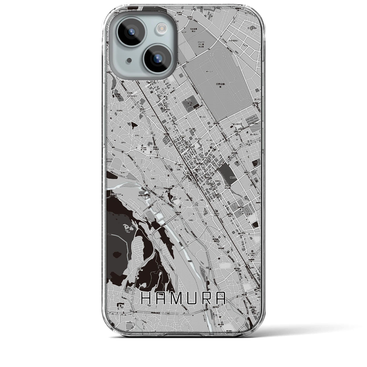 【羽村(東京都)】地図柄iPhoneケース(クリアタイプ)