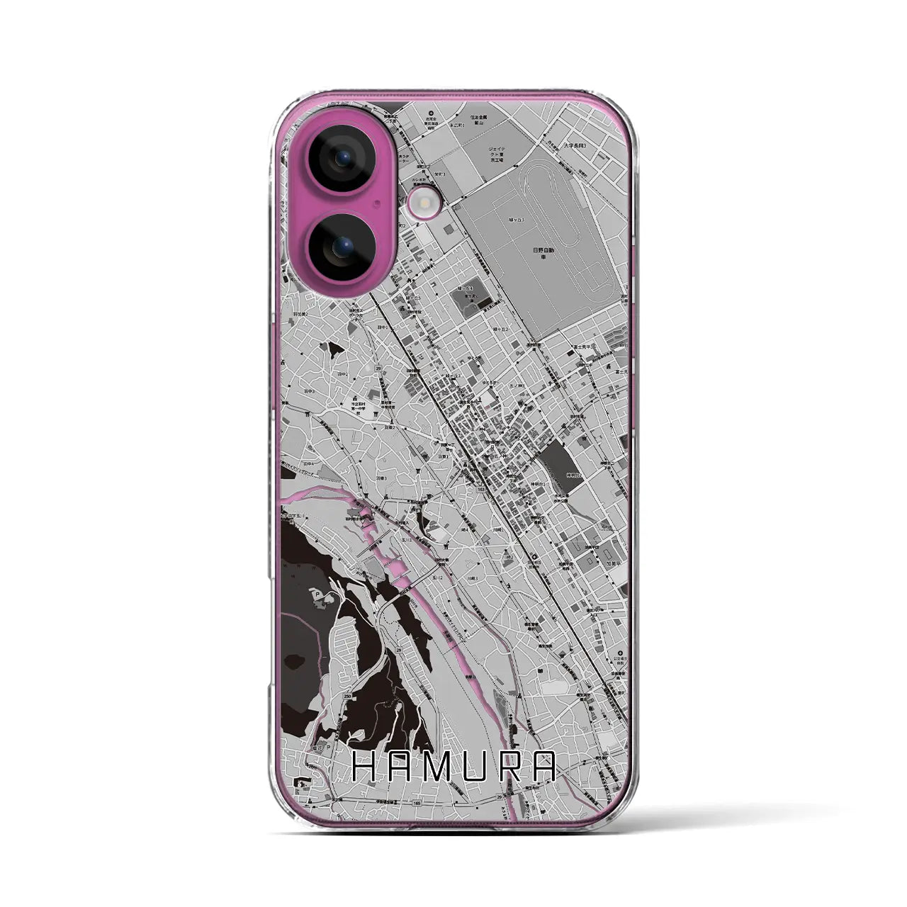 【羽村(東京都)】地図柄iPhoneケース(クリアタイプ)