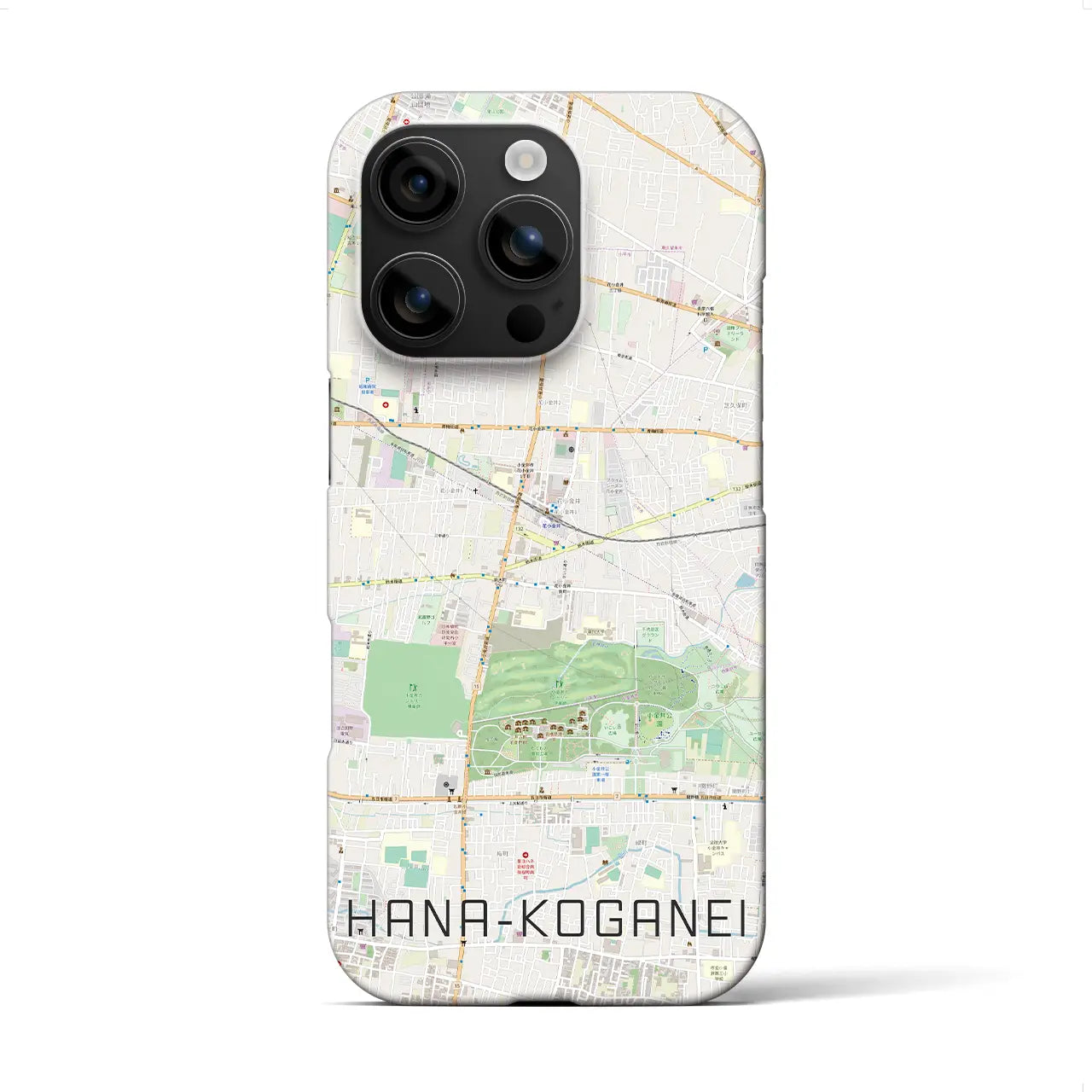 【花小金井(東京都)】地図柄iPhoneケース(バックカバータイプ)