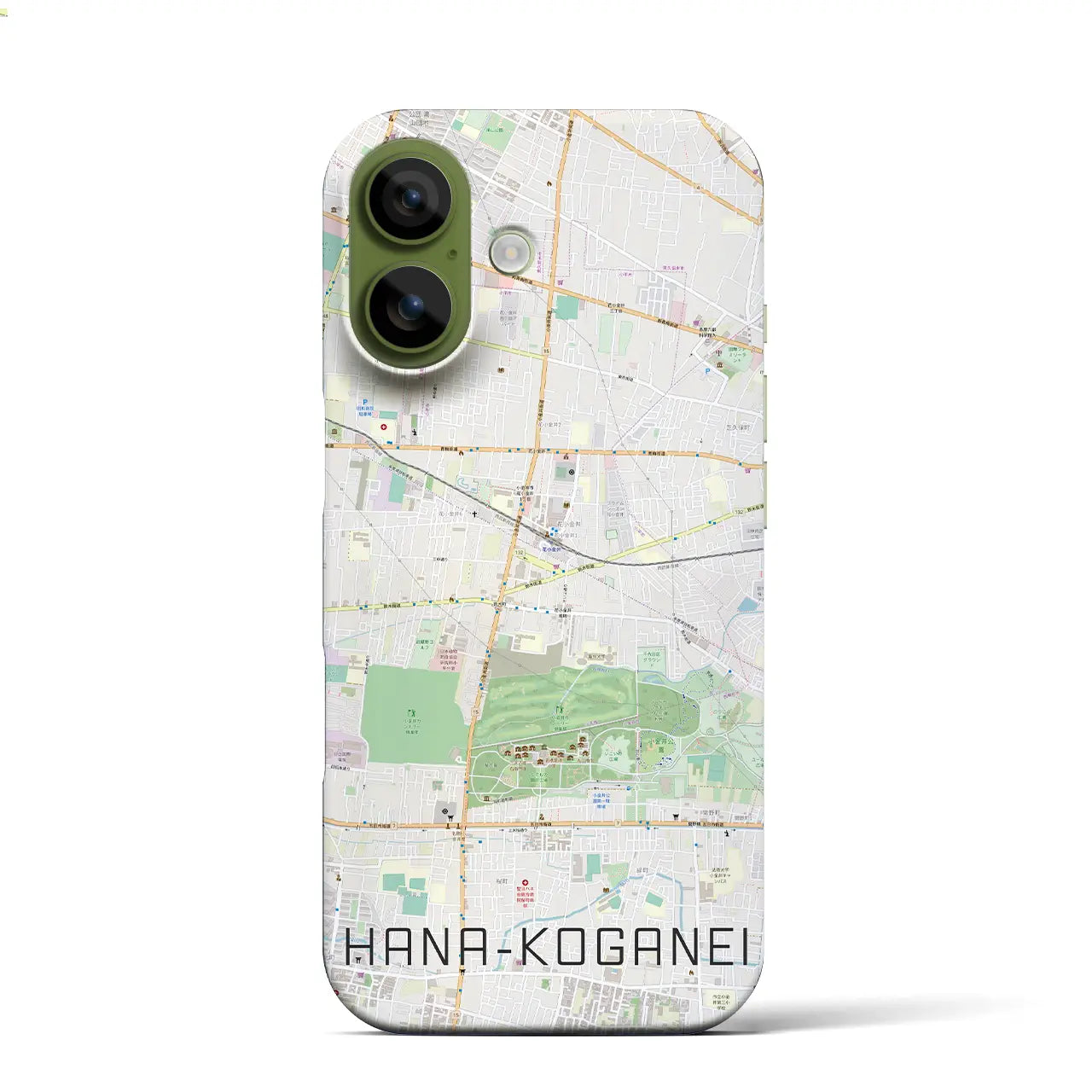 【花小金井(東京都)】地図柄iPhoneケース(バックカバータイプ)ナチュラル・iPhone 17 Pro Max 用