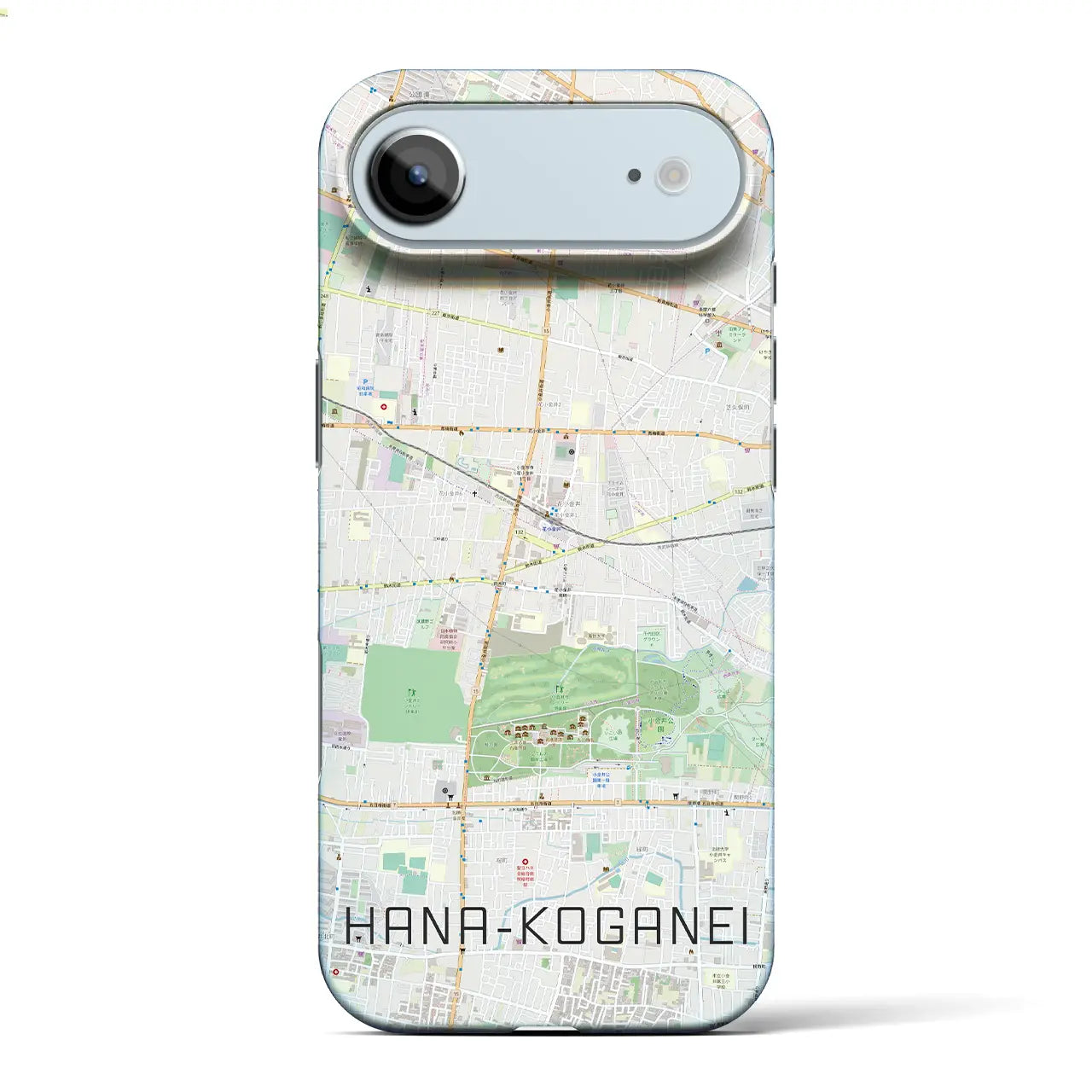【花小金井(東京都)】地図柄iPhoneケース(バックカバータイプ)