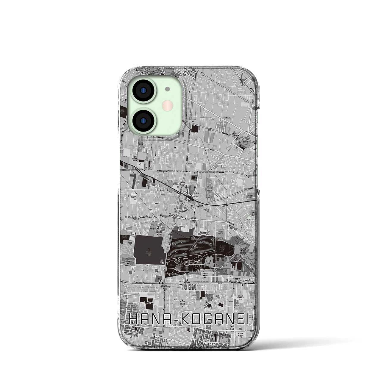 【花小金井(東京都)】地図柄iPhoneケース(クリアタイプ)