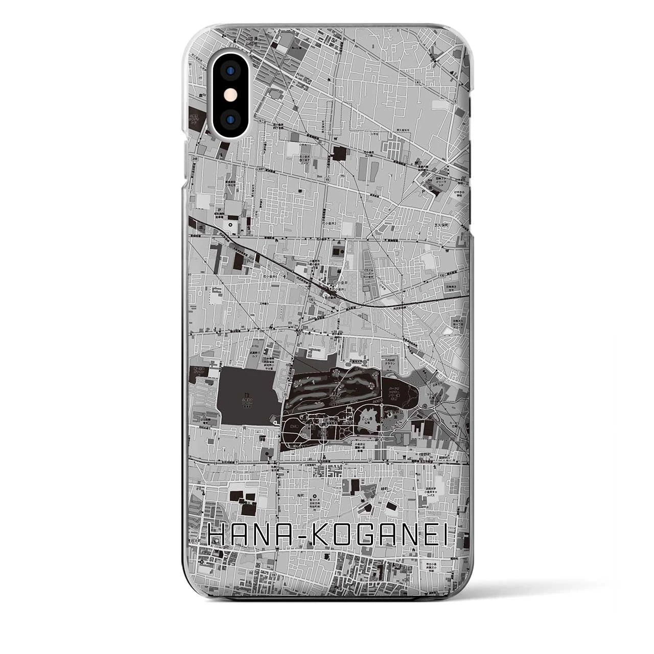 【花小金井(東京都)】地図柄iPhoneケース(クリアタイプ)