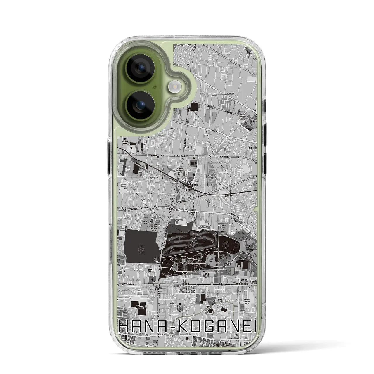 【花小金井(東京都)】地図柄iPhoneケース(MagSafeタイプ)