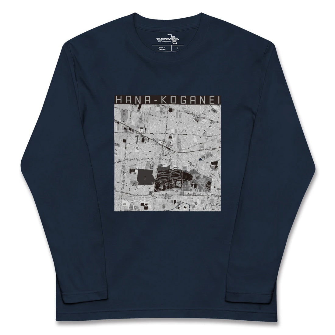【花小金井(東京都)】地図柄ロングスリーブTシャツ