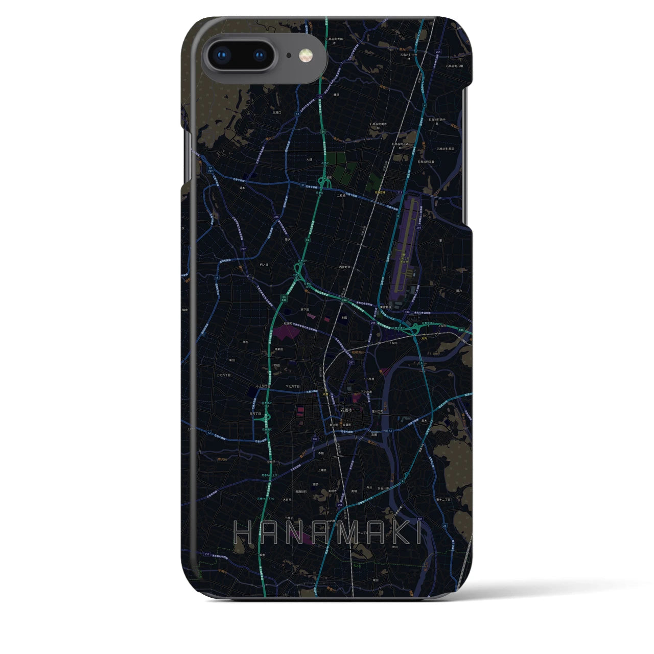 【花巻(岩手県)】地図柄iPhoneケース(バックカバータイプ)